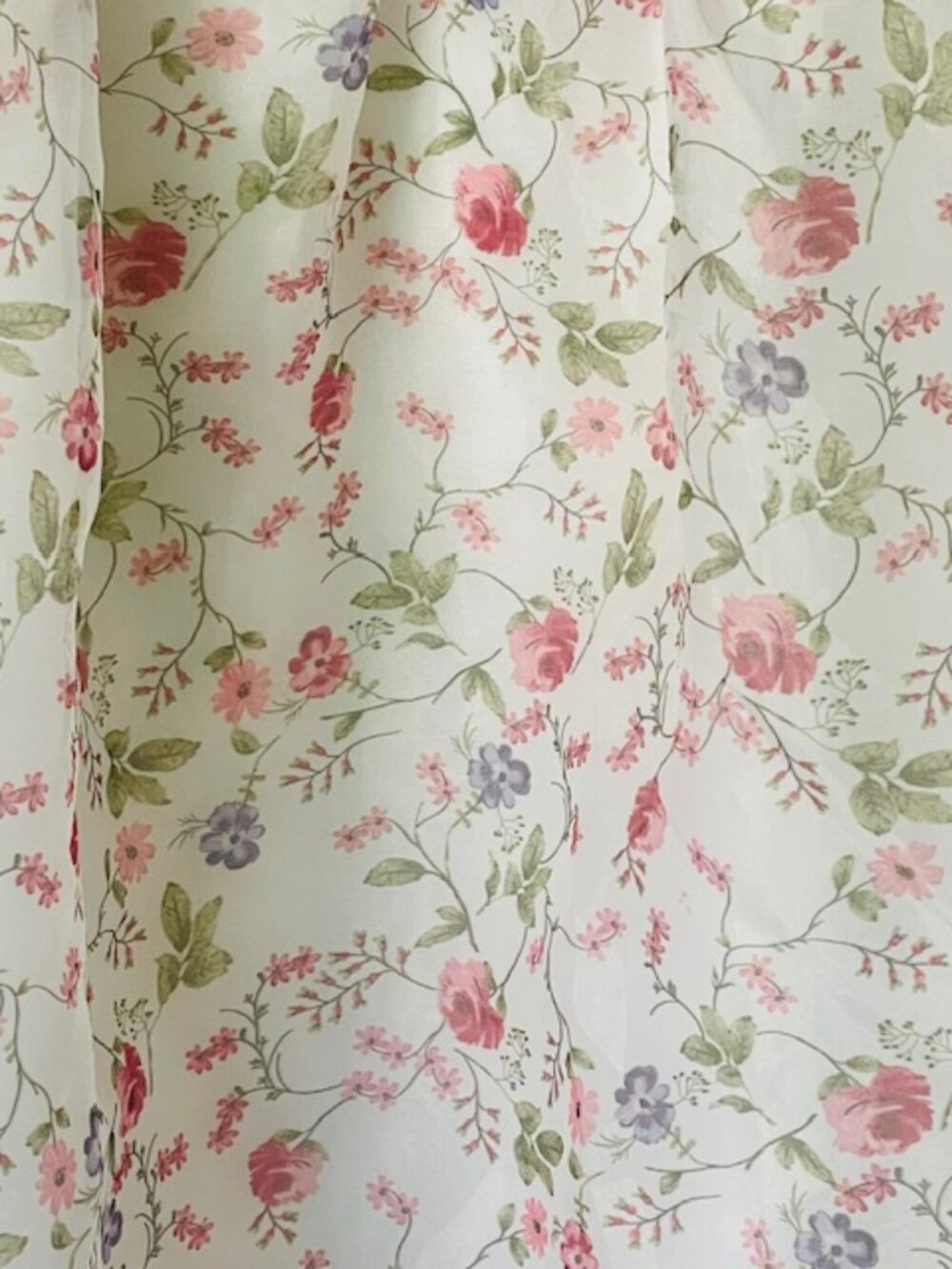 Audrey Parks Puff Sleeve Babydoll Dress Sheer Floral Organza Cottagecore Medium - Picture 3 of 8